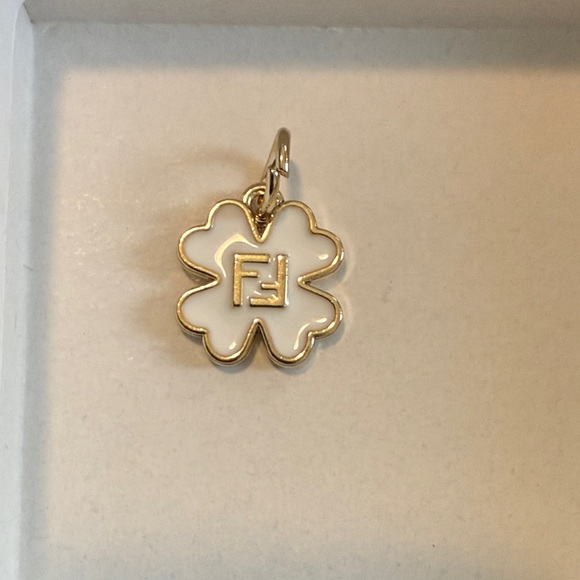 Fendi Jewelry - Fendi Gold and White Clover